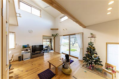 広がり間取りで、家中どこに居ても光が届き明るい。