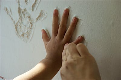 塗壁　手形付け（長野市S様）